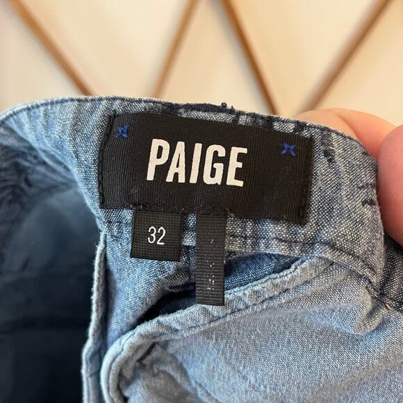 Paige Printed Chambray Shorts - Picture 4 of 5